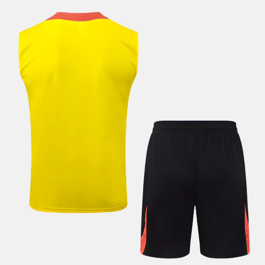 Conjunto Seleção Brasileira Regata 2024/25 - Amarelo e Laranja