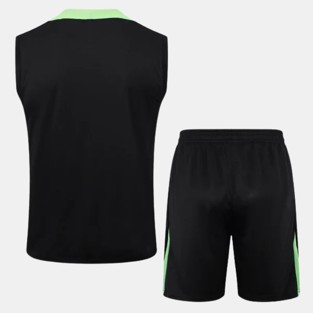 Conjunto Seleção Brasileira Regata 2024/25 - Preto e Verde