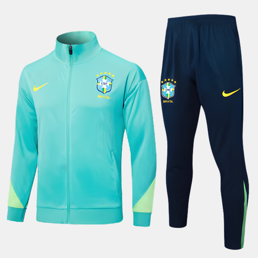 Conjunto Seleção Brasileira 2024/25 Treino - Ciano e Verde