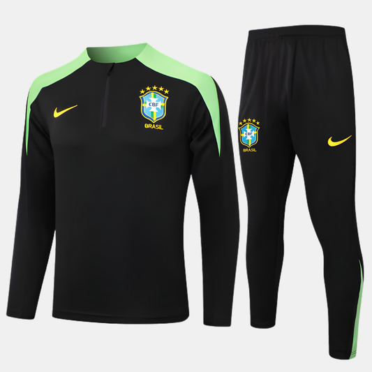 Conjunto Seleção Brasileira 2024/25 Treino - Preto e Verde